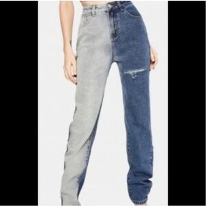 The KRIPT Distressed Eleven Two Tone Washed Jeans Trendy Brand Super Distressed